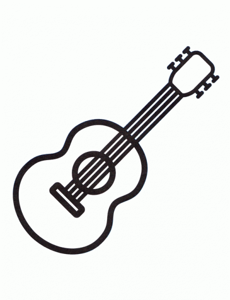 guitarra | Dibujos y juegos, para pintar y colorear guitarra | Dibujos y juegos, para pintar y colorear
