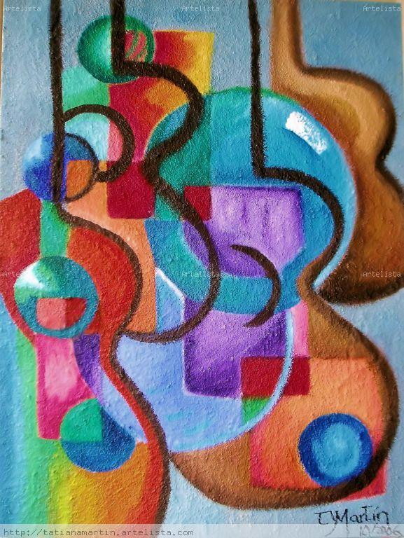 Guitarras en billar Tatiana Martin - Artelista.com