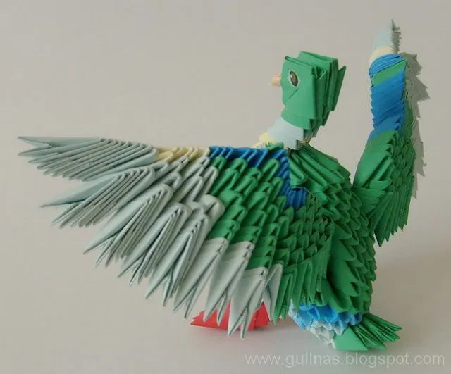 Gulnas' Kunstblog: Ente. 3D / modulares Origami Gulnas' Kunstblog: Ente. 3D / modulares Origami