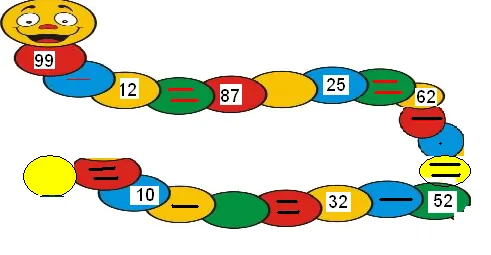 Gusano con numeros del 1 al 10 - Imagui
