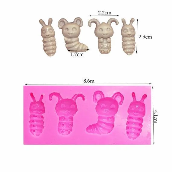 Gusano de seda bebé lindo Mini insecto silicona Fondant jabón - Etsy México Gusano de seda bebé lindo Mini insecto silicona Fondant jabón - Etsy México