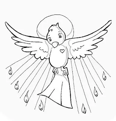 Me gusta la clase de religión: Colorear al Espíritu Santo Me gusta la clase de religión: Colorear al Espíritu Santo
