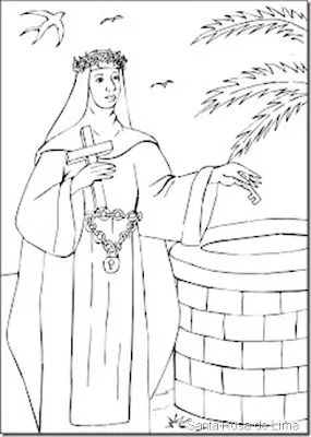 Me gusta la clase de religión: Colorear a Santa Rosa de Lima Me gusta la clase de religión: Colorear a Santa Rosa de Lima