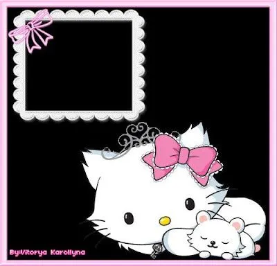 Me gusta la clase de religión: Marcos para fotos de Hello Kitty