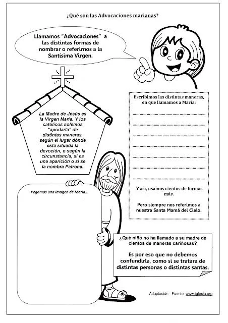 Me gusta la clase de religión: ¿Qué son las advocaciones marianas? Me gusta la clase de religión: ¿Qué son las advocaciones marianas?