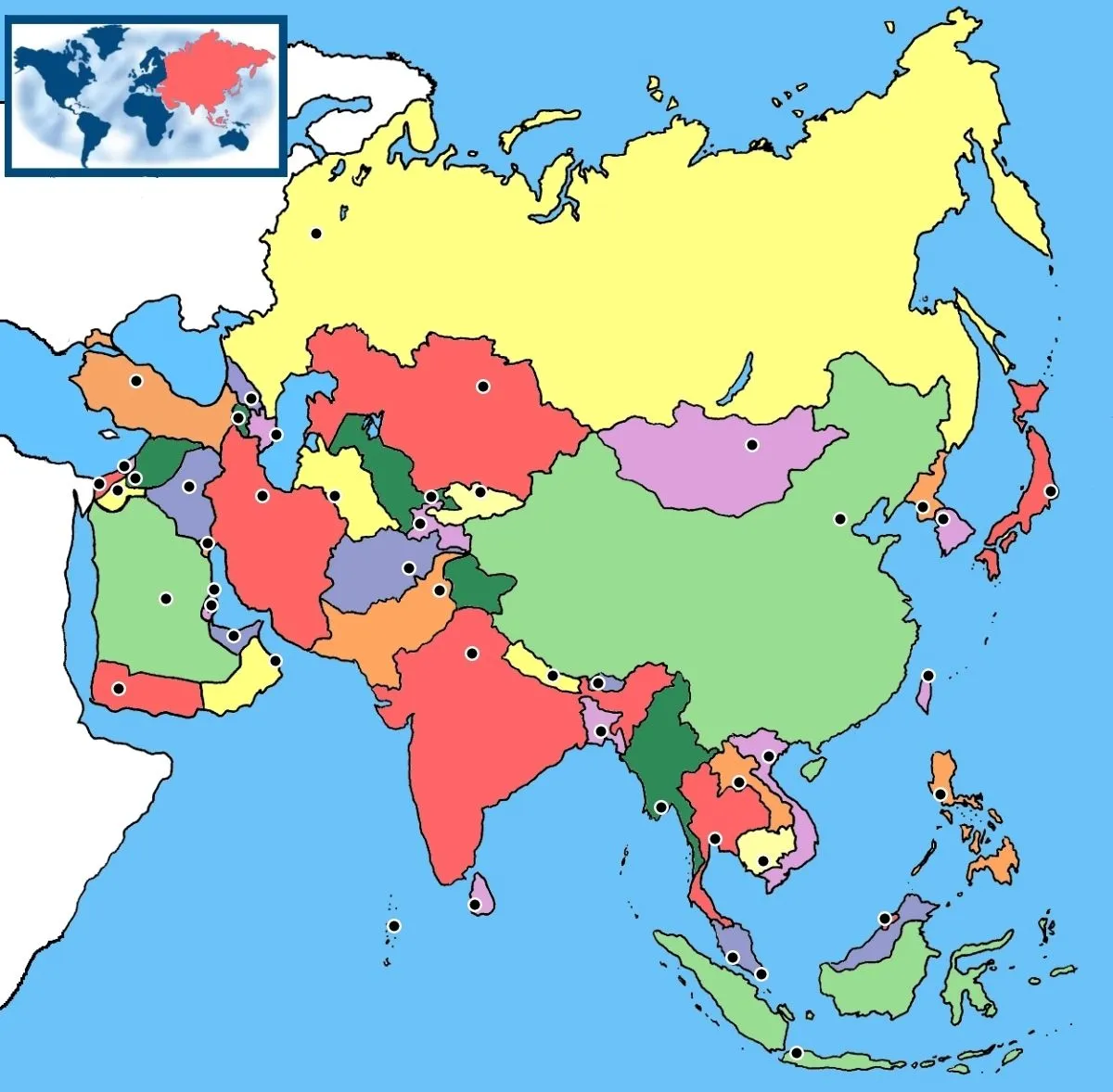 Me gustan las Sociales: Asia. Mapa Político