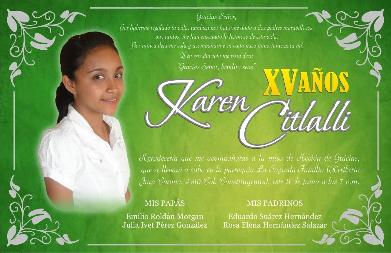 el gusto de hacer el diseño de las invitaciones para los XV años de ... el gusto de hacer el diseño de las invitaciones para los XV años de ...