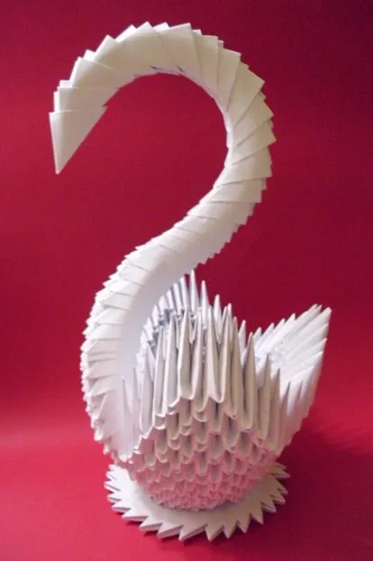 h1>Cisne de papel plegado, origami 3D, reciclado</h1> : VCTRY's BLOG