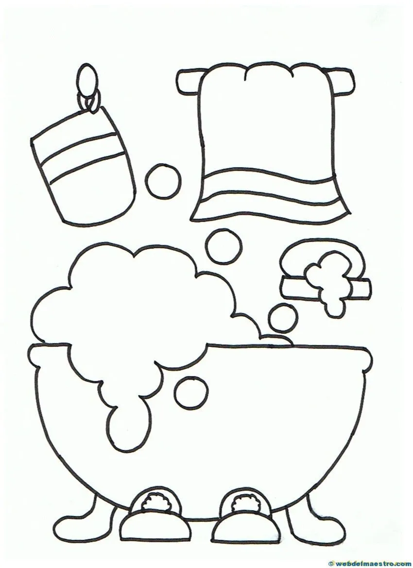 Dibujos para colorear de la higiene personal para niños - Imagui