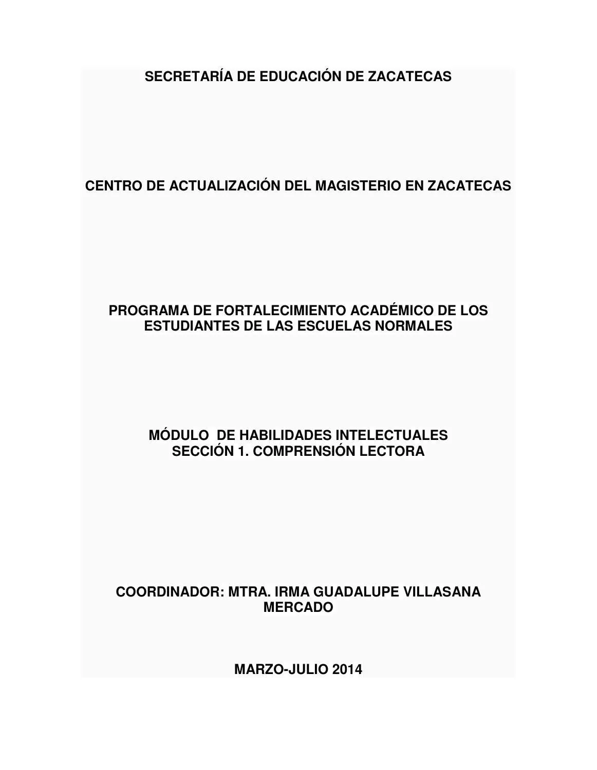 Habilidades intelectuales comprensión lectora by Irma Villasana - Issuu