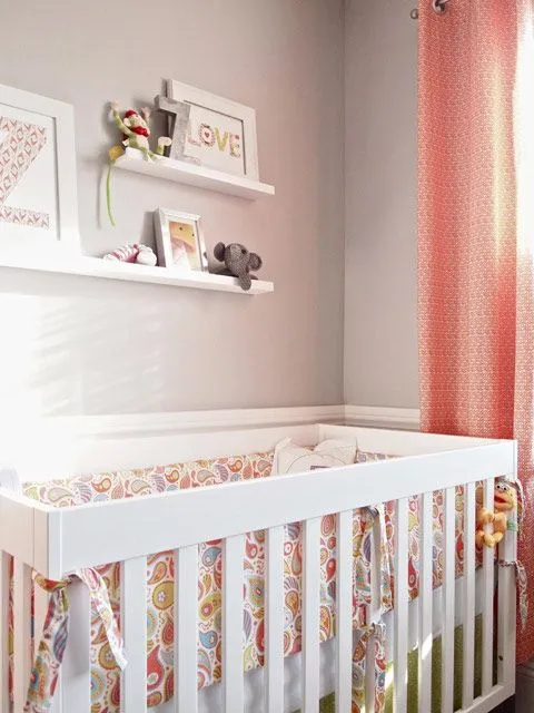 Habitación bebé en gris y rosa | Decoideas.Net Habitación bebé en gris y rosa | Decoideas.Net