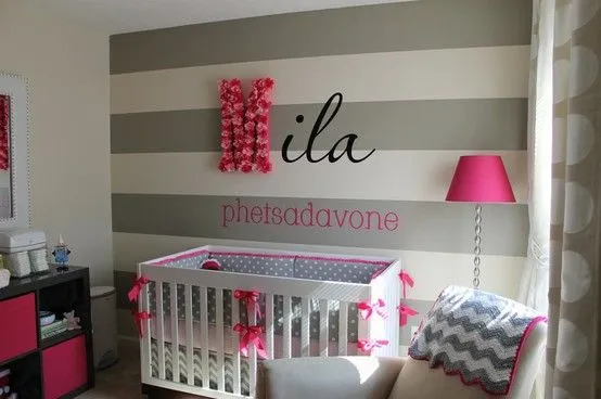 HABITACIÓN DE BEBÉ ROSA Y GRIS | DORMITORIOS CON ESTILO HABITACIÓN DE BEBÉ ROSA Y GRIS | DORMITORIOS CON ESTILO