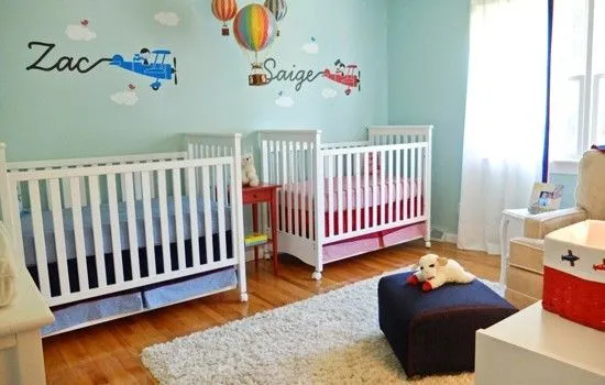 Habitación para dos bebés niño y niña — Decoracion Bebes