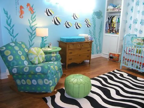 Una habitación bajo el mar para bebés