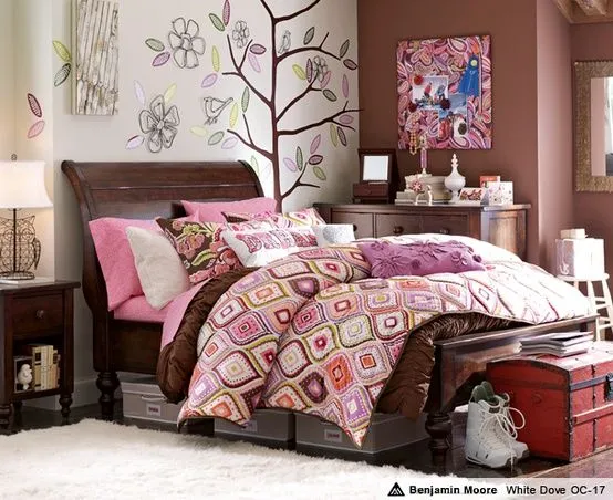 Habitaciones con estilo: CUARTOS PARA CHICAS EN ROSA Y CHOCOLATE Habitaciones con estilo: CUARTOS PARA CHICAS EN ROSA Y CHOCOLATE