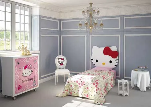 Habitaciones infantiles de Hello Kitty | Decoideas.Net Habitaciones infantiles de Hello Kitty | Decoideas.Net