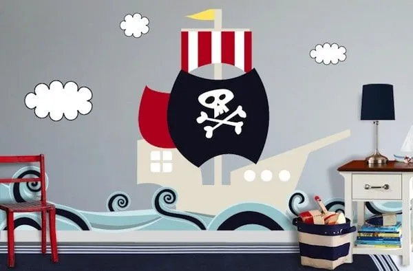 7 habitaciones infantiles para piratas