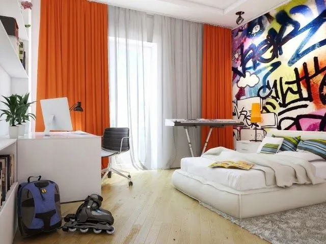 Habitaciones juveniles con paredes decoradas - Dormitorios colores ... Habitaciones juveniles con paredes decoradas - Dormitorios colores ...