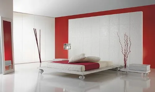 Habitaciones en rojo y blanco - Dormitorios colores y estilos Habitaciones en rojo y blanco - Dormitorios colores y estilos