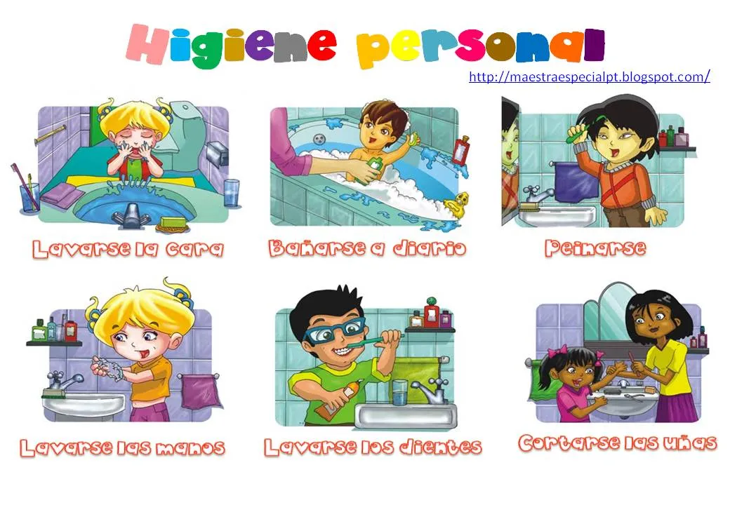 Laminas de higiene personal para niños - Imagui