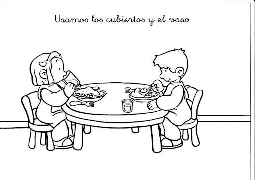 Dibujos de hábitos y rutinas para colorear - Imagui