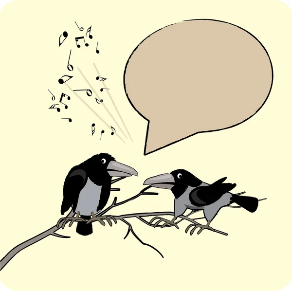 Hablando de dibujos animados los cuervos — Vector stock © 3DDock ...