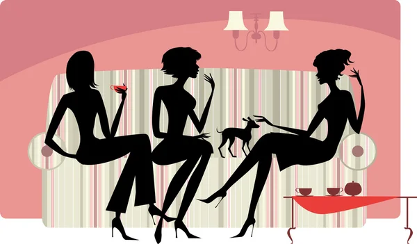 hablando de las mujeres — Ilustración de stock #14026934 hablando de las mujeres — Ilustración de stock #14026934