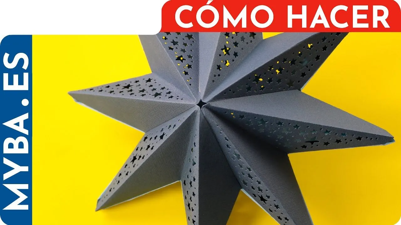 Cómo hacer: Estrellas de papel 3D. | Estrellas caladas para luces LED. | Montar estrellas de papel. - YouTube Cómo hacer: Estrellas de papel 3D. | Estrellas caladas para luces LED. | Montar estrellas de papel. - YouTube