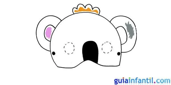 Cómo hacer, paso a paso, un antifaz de koala Cómo hacer, paso a paso, un antifaz de koala
