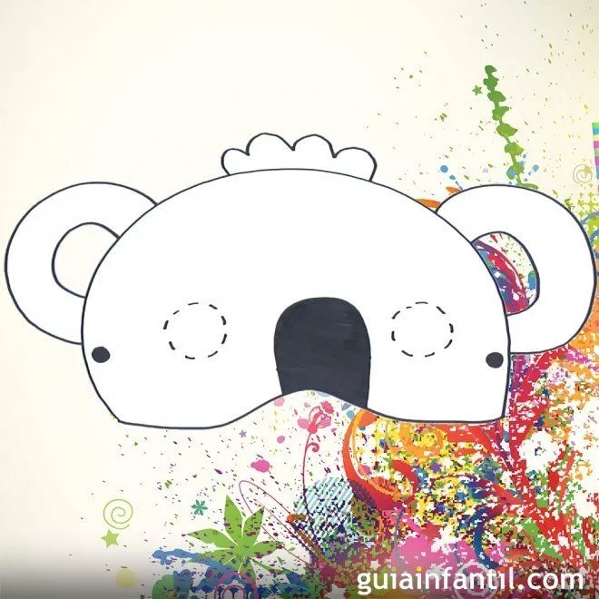 Cómo hacer, paso a paso, un antifaz de koala Cómo hacer, paso a paso, un antifaz de koala