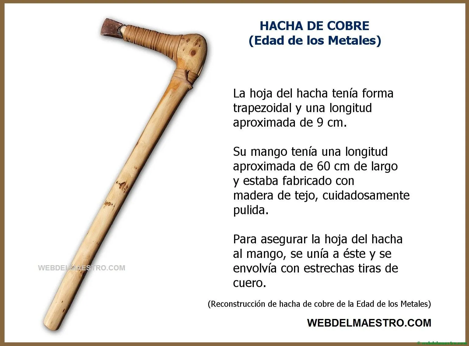 Hacha de cobre-Edad de los Metales - Web del maestro Hacha de cobre-Edad de los Metales - Web del maestro