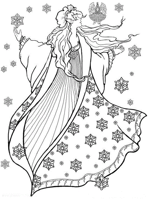 Hada del bosque para colorear