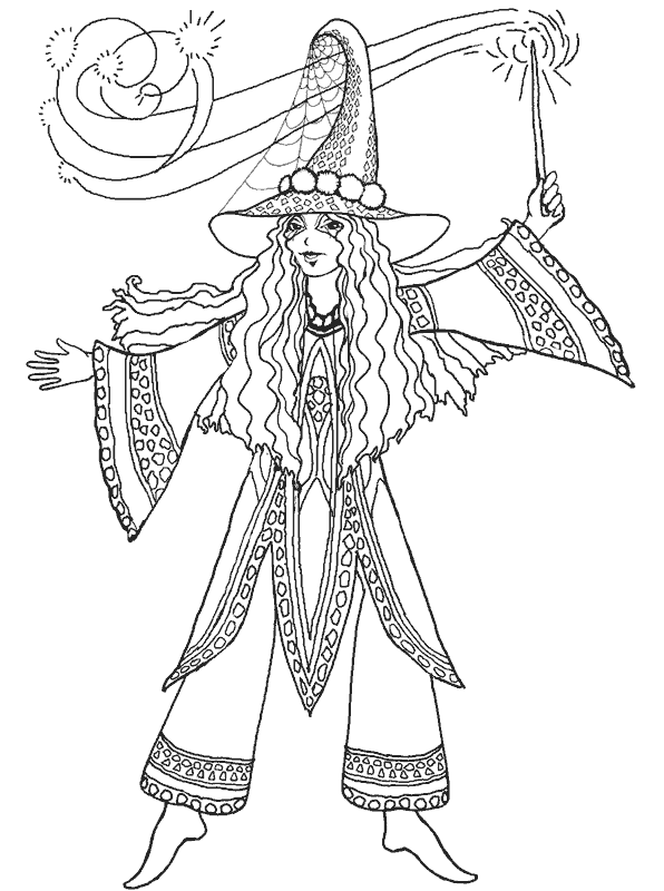 Hada Hippy para colorear