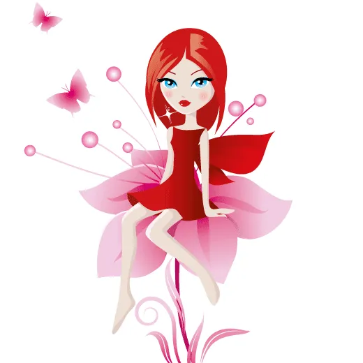 Hada infantil fucsia - Vector | Vector ClipArt Hada infantil fucsia - Vector | Vector ClipArt