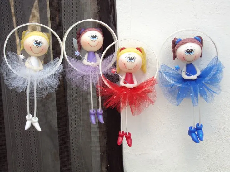 Hadas en aros colgantes .- | Porcelana fría para las niñas ... Hadas en aros colgantes .- | Porcelana fría para las niñas ...