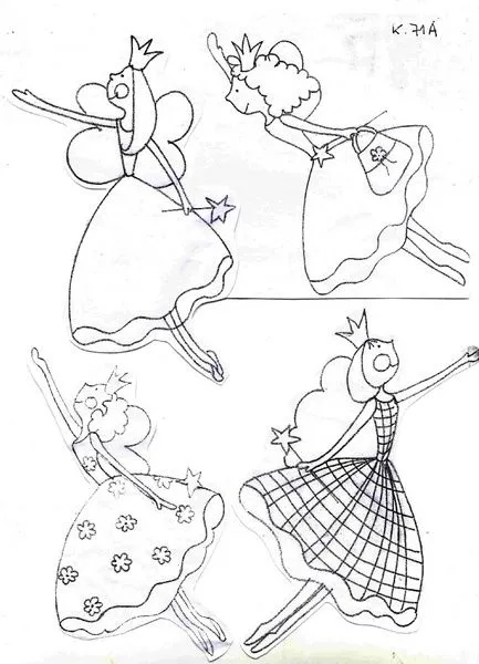 Moldes dibujos de pintura sobre tela hadas - Imagui