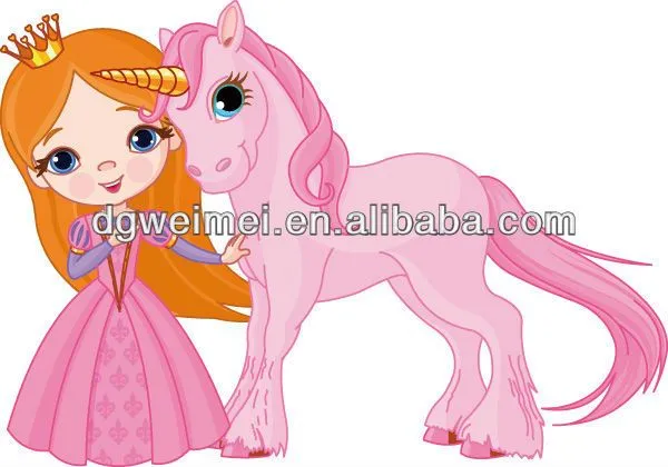 y de hadas princesa de color rosa en niños de dibujos animados del ...