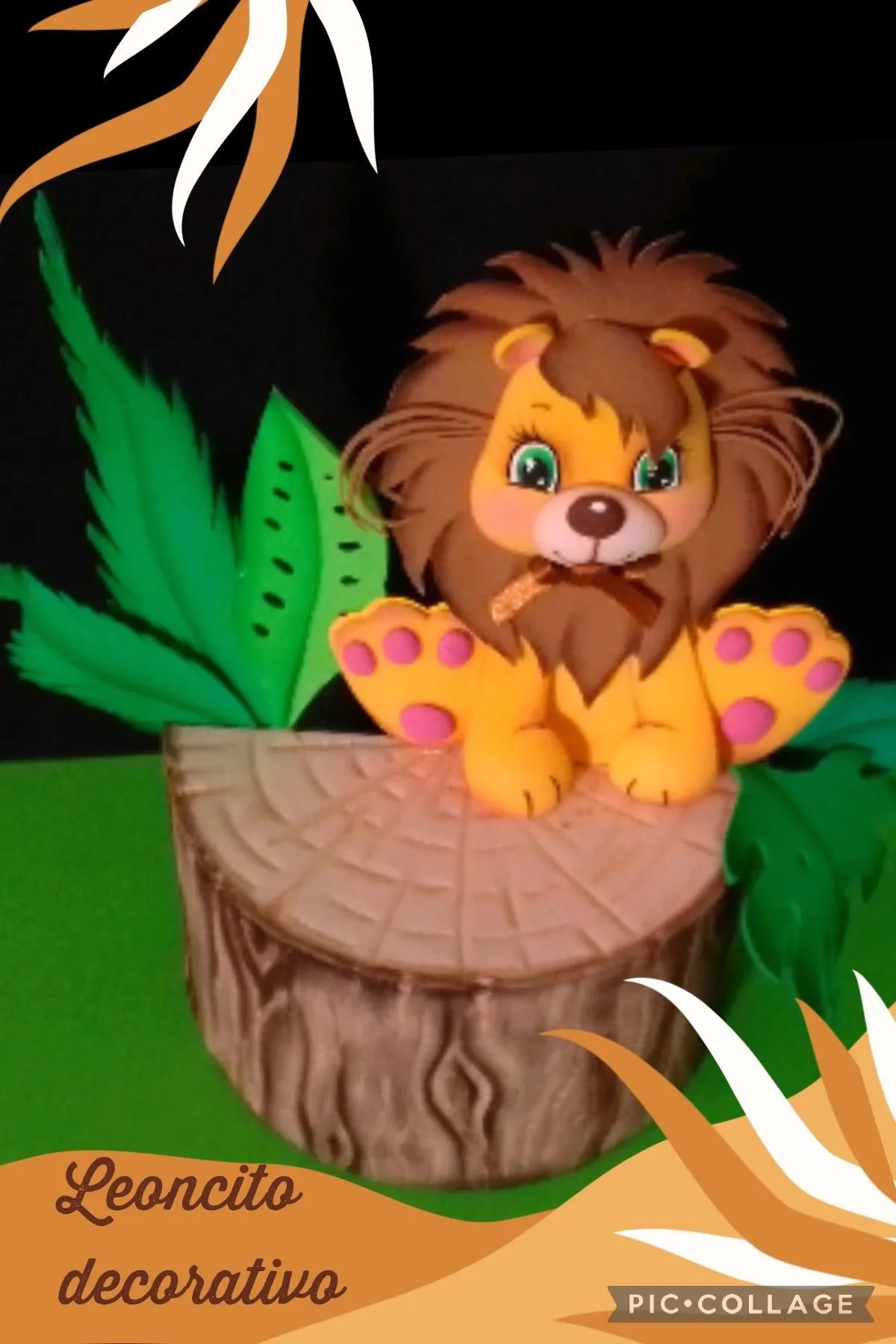Hagamos un lindo adorno de foami (Leoncito en tronco) utilizando un cautin de soldar. Let's make a cute foami ornament (Lion in a log) using a soldering iron. | PeakD Hagamos un lindo adorno de foami (Leoncito en tronco) utilizando un cautin de soldar. Let's make a cute foami ornament (Lion in a log) using a soldering iron. | PeakD