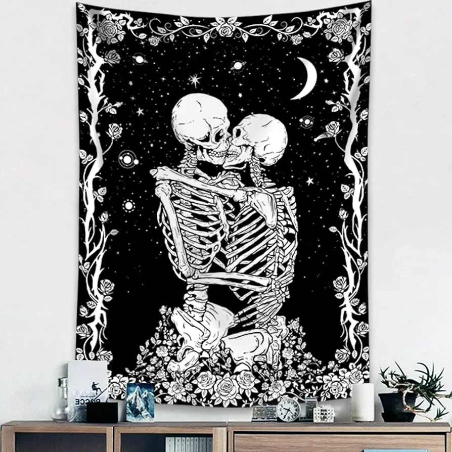Haibimen - Tapiz para colgar en la pared, diseño de calaveras, color blanco y negro : Amazon.com.mx: Hogar y Cocina Haibimen - Tapiz para colgar en la pared, diseño de calaveras, color blanco y negro : Amazon.com.mx: Hogar y Cocina