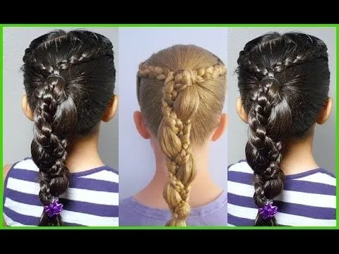 Hair Tutorial  Coleta Con Trenzas * Peinados paso a paso - YouTube