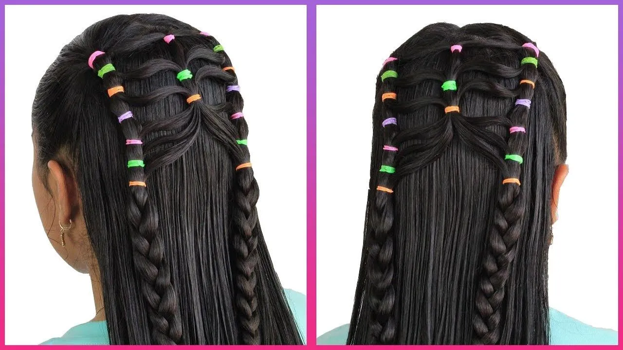 Hairstyle for girl with butterfly shape - YouTube Hairstyle for girl with butterfly shape - YouTube