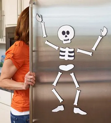 Halloween: un esqueleto para tu refrigerador - Guía de MANUALIDADES Halloween: un esqueleto para tu refrigerador - Guía de MANUALIDADES