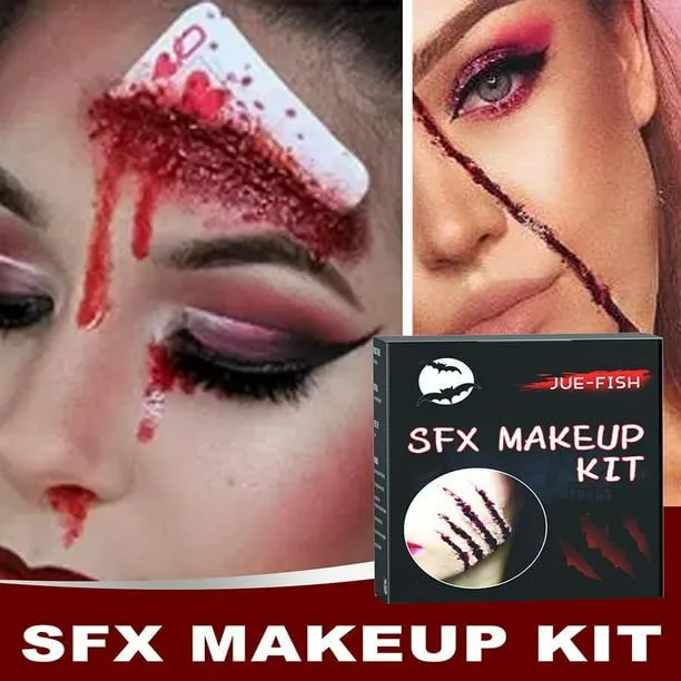 Halloween Special Effects SFX Kit De Maquillaje Para Zombie Vampire Skin Wax Gel De Sangre Falsa Cicatriz Agua Sangre Falsa Spray Esponja Raspador De Plata Para Halloween Cosplay ANGGREK Descripción de la Halloween Special Effects SFX Kit De Maquillaje Para Zombie Vampire Skin Wax Gel De Sangre Falsa Cicatriz Agua Sangre Falsa Spray Esponja Raspador De Plata Para Halloween Cosplay ANGGREK Descripción de la