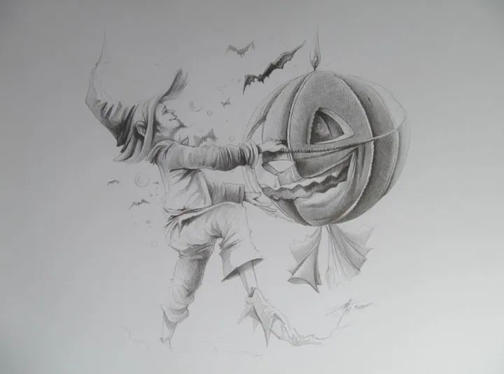 Halloween Time, Dibujo por Thierry Mordant | Artmajeur Halloween Time, Dibujo por Thierry Mordant | Artmajeur