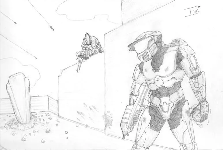 Dibujos de spartans de halo - Imagui