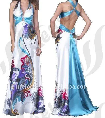 Halter patrones para el vestido de dama de honor-Vestidos de noche ...