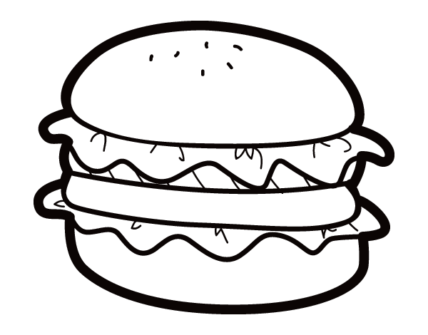 Hamburguesa para colorear