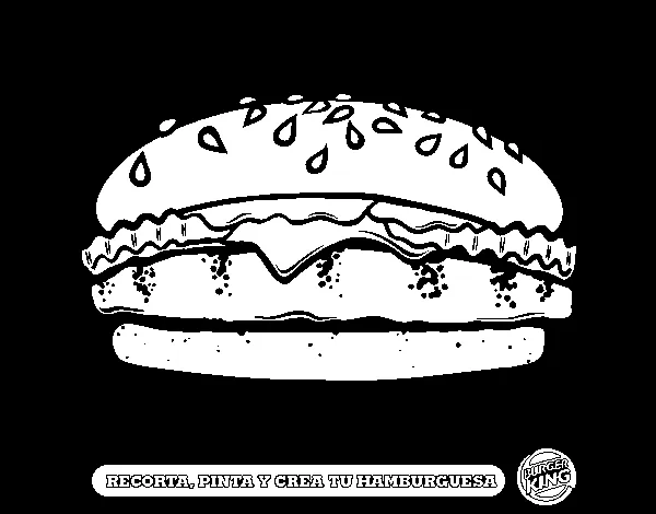 Hamburguesa para colorear