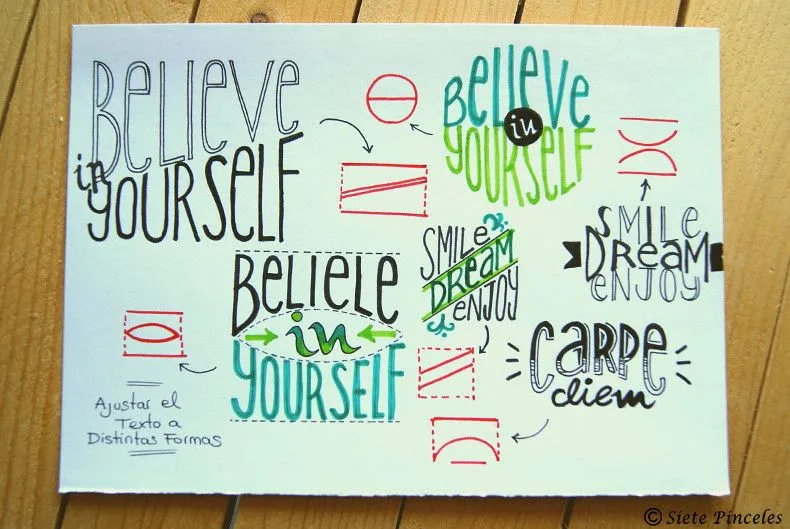 Hand Lettering 4: aprendiendo caligrafía | Siete Pinceles Hand Lettering 4: aprendiendo caligrafía | Siete Pinceles