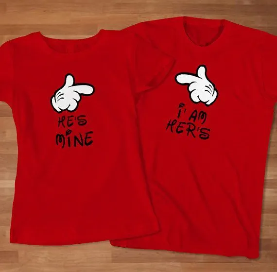 Hand Mickey Minnie Couple TShirt Awesome Couple by Sarimbittees ... Hand Mickey Minnie Couple TShirt Awesome Couple by Sarimbittees ...